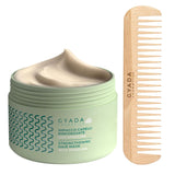 GYADA COSMETICS Spirulina Haarstärkungspaket, nährend, gegen Haarausfall, zwei Spitzen wirken 250 ml + Buchenholzkamm, ideal zum Entwirren aller Haartypen, Naty Shop Haarmaske, Standardtitel