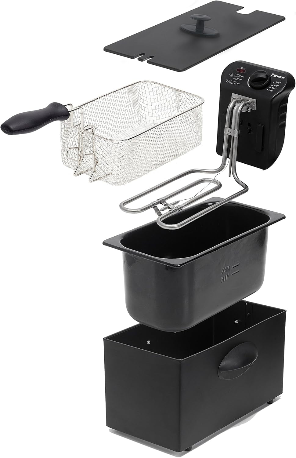 Bestron Ölfritteuse mit Kaltzonentechnologie, 3,5 Liter, 2000 Watt Appliances Naty Shop