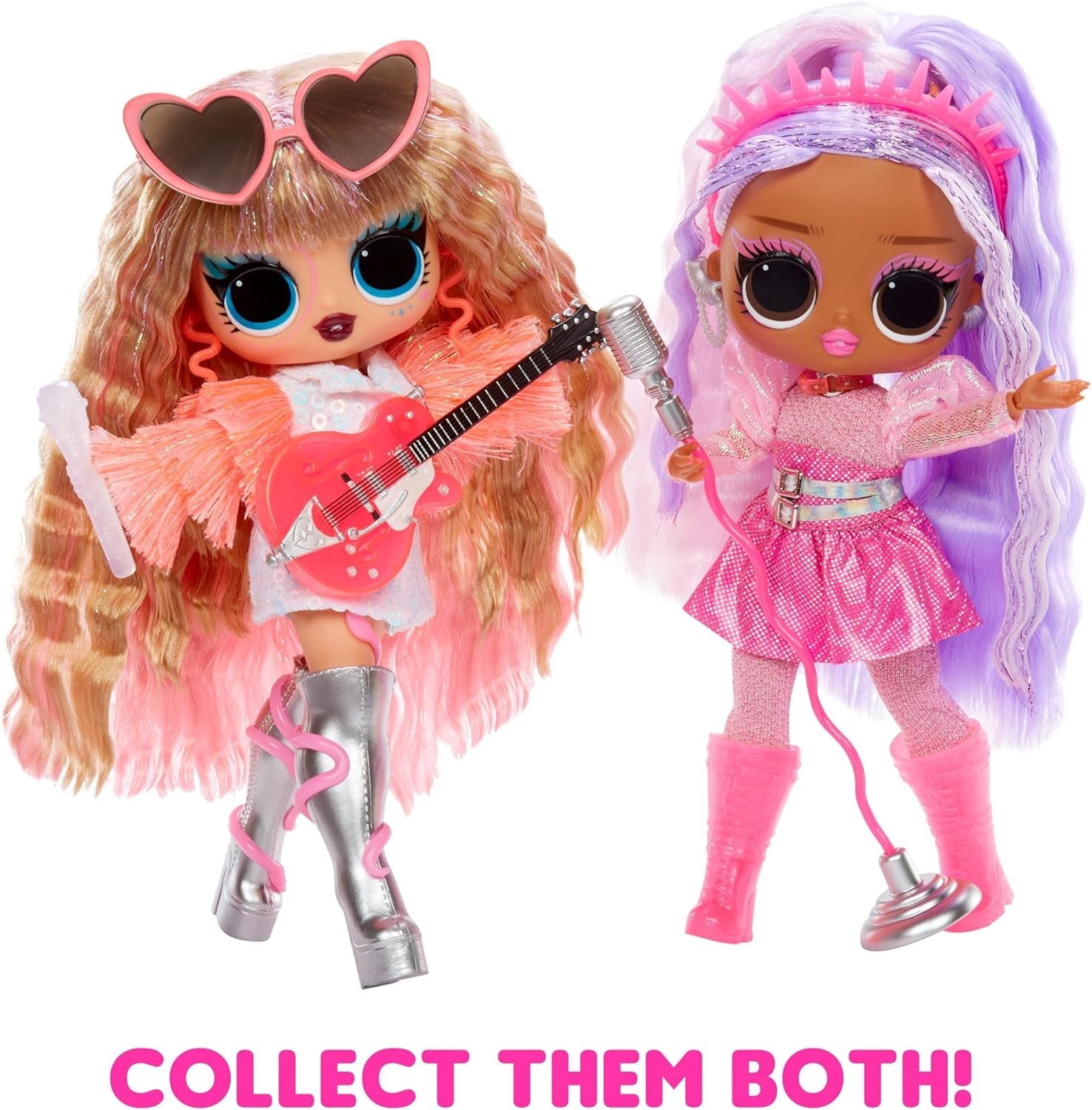 LOL Überraschung! Tweens Neon Pop Stars – Thea Stars – 1 Modepuppe mit hintergrundbeleuchteten Überraschungen und über 10 Popstar-Kleidung und -Accessoires, darunter ihre pinkfarbene Gitarre, Geschenk für Kinder ab 4 Jahren