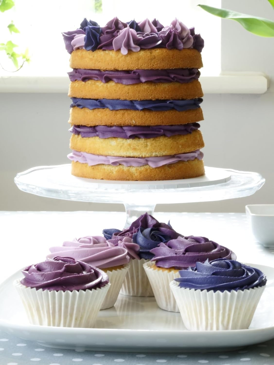 Sugarflair Nudel-Lebensmittelfarbe Lila, 4er-Set, Nudel-Lebensmittelfarbe, Fondant, Marzipan, Zuckerpaste, Buttercreme und mehr: Lila, Lavendel, Traubenviolett, Tiefviolett – 4er-Set