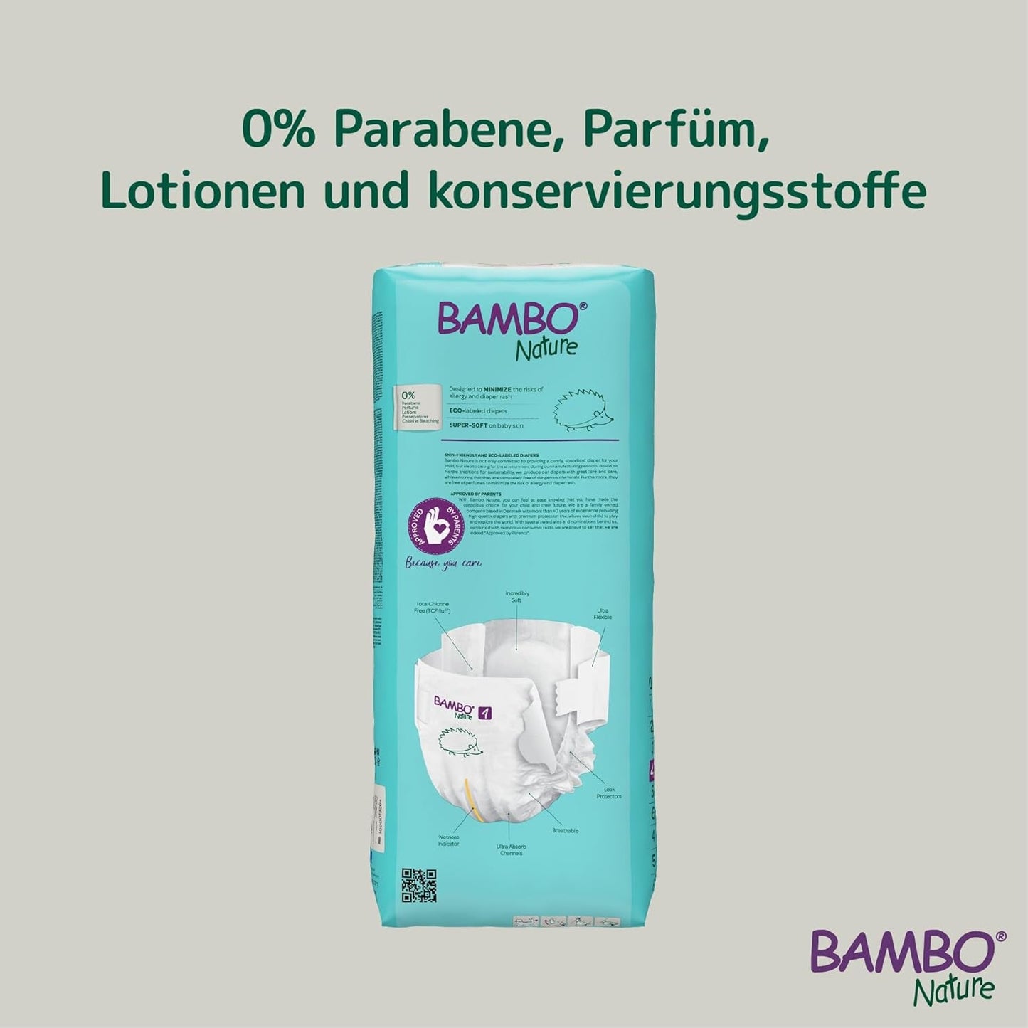 Bambo Nature Babywindeln, Größe 4 (7-14 kg) – 48 Stück. Premium-Windeln mit verbessertem Auslaufschutz | Ultimativer Komfort und Freiheit für aktive Kinder | Dermatologisch getestete Windeln