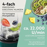 Gourmetmaxx Mr Magic Blender, Smoothie Maker mit XXL Naty Shop Zubehörpaket