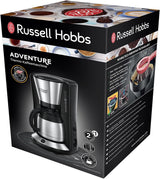 Russell Hobbs Kaffeemaschine [Duschkopf für optimale Extraktion und Aroma] Adventure (1 bis 8 Tassen, 1,0 l Thermokaraffe, automatische Abschaltung, Anti-Tropf-System, 1100 W) Filterkaffeemaschine 24020-56