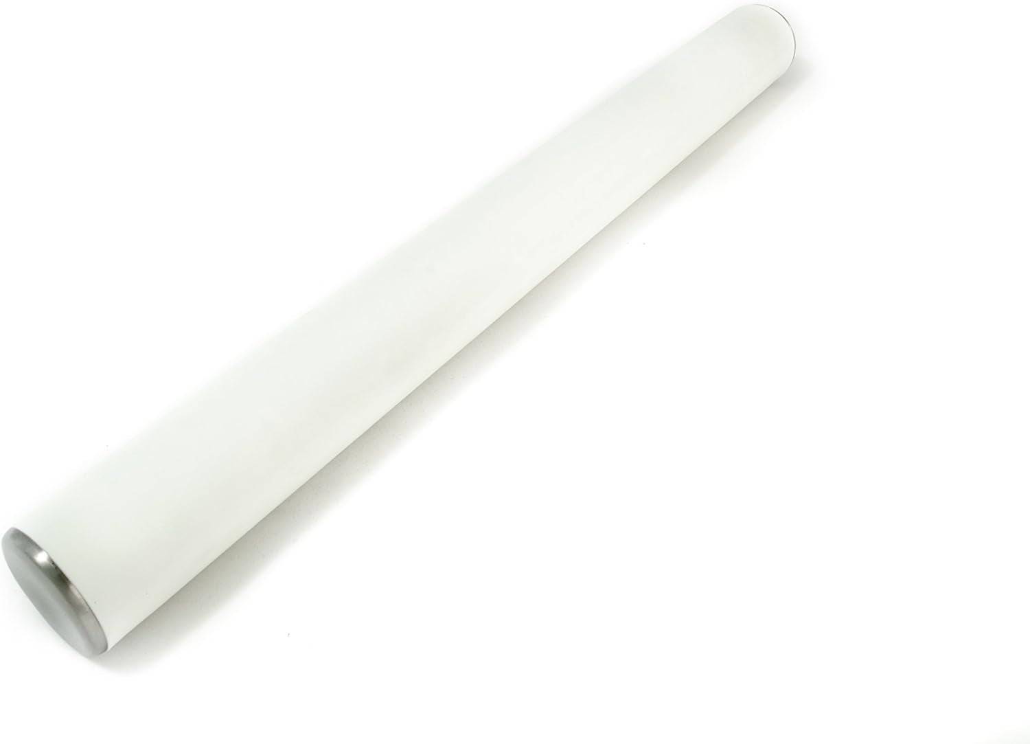 Städter Profi-Nudelholz mit Silikonoberfläche, Ø 5 cm, L 49 cm, zum perfekten Ausrollen von Fondant und Marzipan, lebensmittelechtes Silikon, weiß