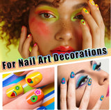 1000 Stk Nagel Obst Scheiben, Nagelkunst Fruchtscheiben Charms Cute Obst-Blumen Charms Mixed Set Mini 3D Obstscheibe Nail Art Zum Nagelkunst Praktische Deko DIY Schleimbasteln Ornament Scrapbooking