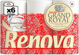 Toilettenpapier Renova Renova Grand Royal 4-lagig – 6 Rollen, groß (5er-Pack)