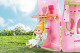 BABY Born Storybook Cottage, faltbares Puppenhaus für 18-cm-Puppen mit Tisch, Kamin, Chaiselongue und Teleskop, Rosagrün, 833803 Zapf Creation Puppenhäuser Naty Shop