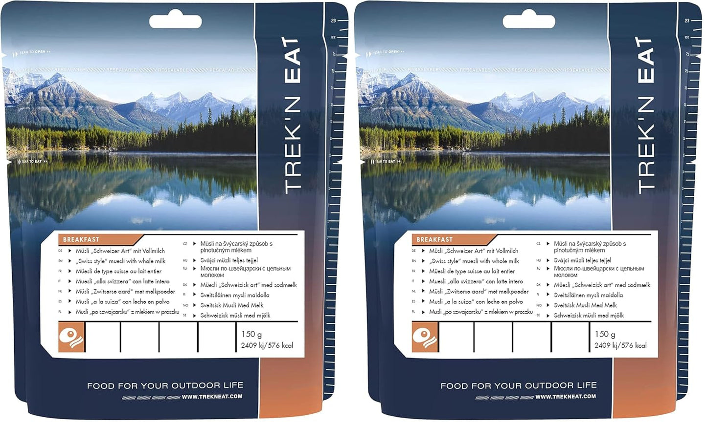 Trek'n Eat Schweizer Müsli mit Milchpulver (2er Pack)