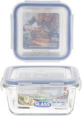 Max Home 8er-Pack luftdichte Glasbehälter, Mikrowellen-Lunchbox aus Glas, wiederverschließbare Lebensmittelbehälter, 550 ml, transparente Deckel, Lebensmittelbehälter (16538), Aufbewahrungsboxen für Lebensmittel, Naty Shop