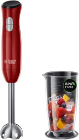 Russell Hobbs Handmixer [Handrührgerät] Desire Rot (5 Geschwindigkeitsstufen+Turbofunktion, 2 spülmaschinengeeignete Rührbesen & Knethaken, Auswurftaste, Aufrechte Parkposition) Handrührer 24670-56 Bucatarie Naty Shop Single Desire Standmixer