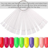 150 Stück Nail Art Tips Ring Stick, Transparente Farbe Karte Platten Nagelleck Display Ring Sticks, Nagel Salon Übungen Display Nail Tips