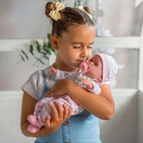 JC Toys – Berenguer Boutique 38 cm weiche, lebensechte Puppe mit offenem/geschlossenem Mund, 10-teiliges Geschenkset, Babyflasche, Rassel, Schnuller und Zubehör, Rosa, ab 2 Jahren