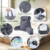 INFANZIA Ergonomisches Lesekissen mit Armlehnen, Memory-Schaum-Rückenstütze, Grau, M