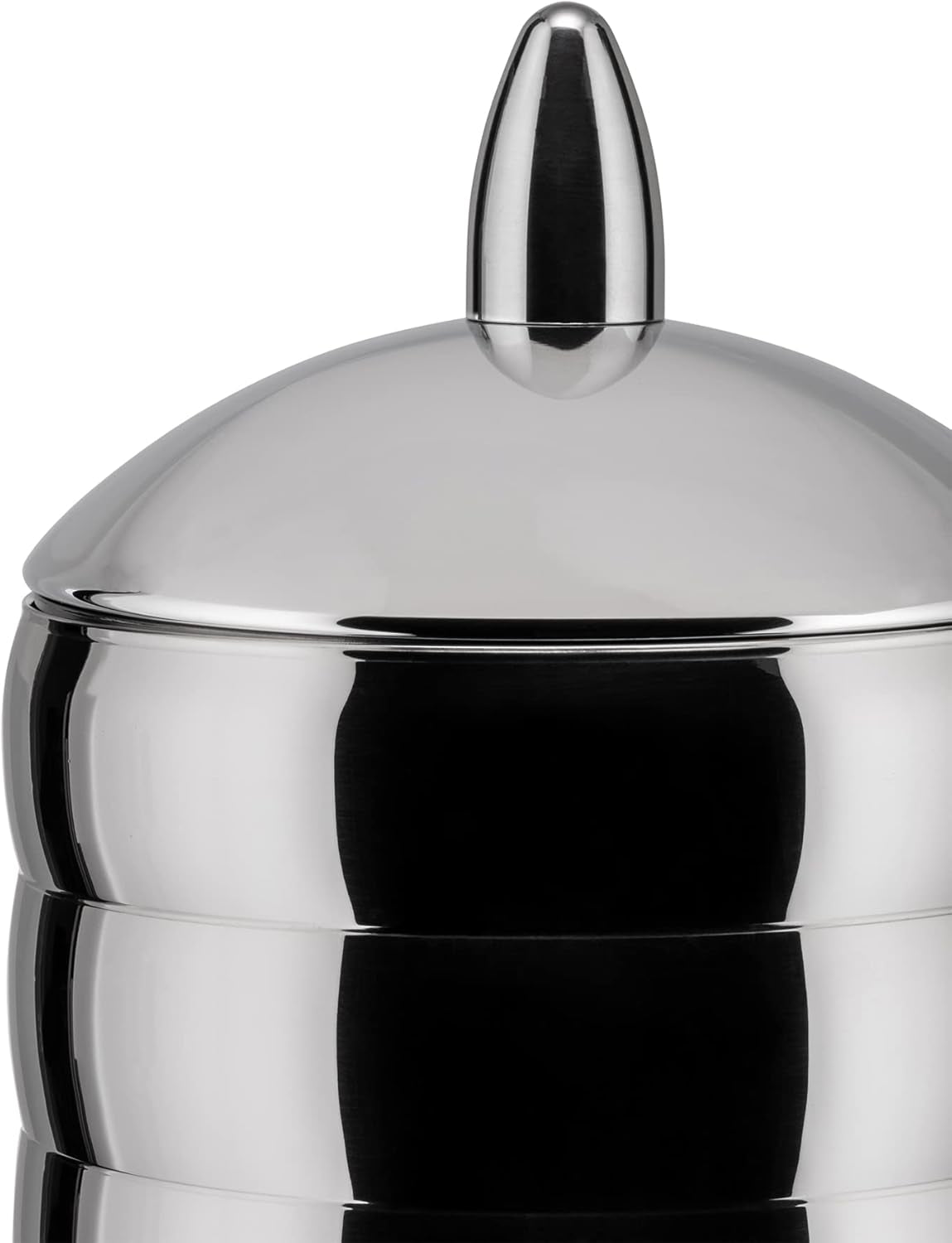 Alessi Kalistò 2 CB02 – Küchendose aus Edelstahl 18/10 mit Aluminiumknopf, 114 cl, silber Aufbewahrungsboxen für Lebensmittel Naty Shop