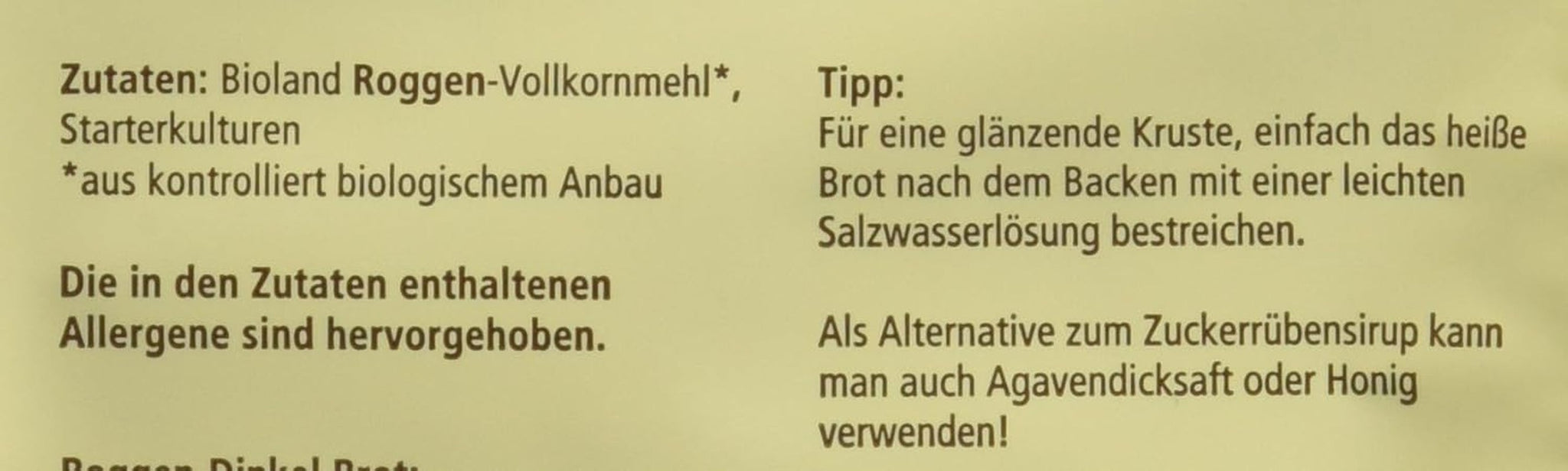 Lecker'S Bio Vollkorn Sauerteig (10 X 30 G) Mischung zum Backen und Kochen Naty Shop