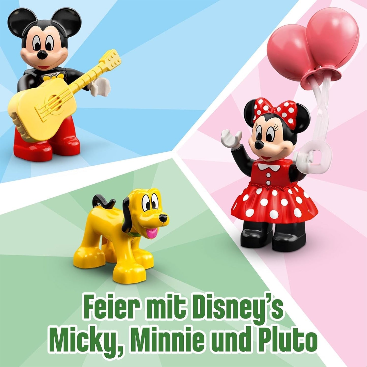 LEGO 10941 DUPLO Disney Mickey und Minnie Geburtstagszug, Spielzeugzug mit Kuchen und Luftballons, Geschenk für Kinder ab 2 Jahren. Bausets Besuchen Sie den LEGO-Store