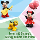 LEGO 10941 DUPLO Disney Mickey und Minnie Geburtstagszug, Spielzeugzug mit Kuchen und Luftballons, Geschenk für Kinder ab 2 Jahren. Bausets Besuchen Sie den LEGO-Store