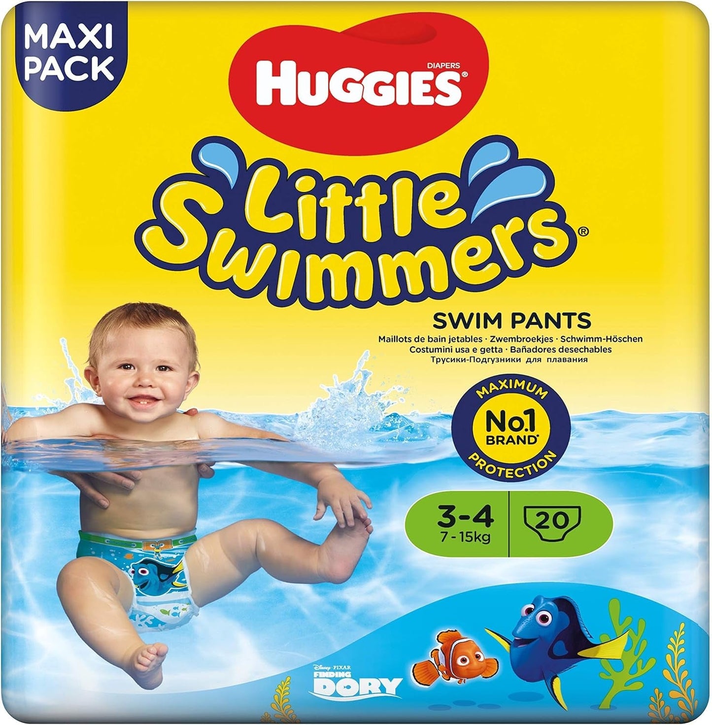 Huggies Little Swimmers Schwimmwindeln, Größe 3–4 (7–15 kg), 1 Packung mit 20 Stück