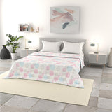 Italienische Bettwäsche Basic Sommerdecke, bedruckte Mikrofaser, 250 x 240 cm, Kreis Tagesdecken und Steppdecken Naty Shop Molecule 250 x 240 cm