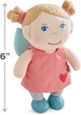 HABA Schutzengel Lore – Flauschige Textilpuppe (15 cm), perfektes Willkommensgeschenk für Babys und Kleinkinder – Waschbar bei 30 °C – 2011870001