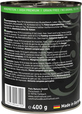 Nassfutter für Katzen Catz Finefood Purrrr Horse Monoprotein Nr. 123, für Katzen mit empfindlicher Verdauung, 70 % Fleischanteil, 6 Boxen x 400 g