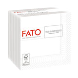 , Einweg-Papierservietten, ideal für Vorspeisen und Cocktails, Packung mit 100 Servietten, Größe 24 x 24, 4-fach gefaltet, 2-lagig, weiß, 100 % reines Zellulosepapier, FSC-zertifiziert (6er-Pack)