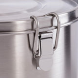 Tatonka Food Bowl – Lebensmittelbehälter/-schüssel aus Edelstahl – mit Deckel, Befestigungsklammern und Volumenskalierung – 0,5 l/0,75 l/1 l Volumen. Lebensmittelaufbewahrungsboxen Naty Shop