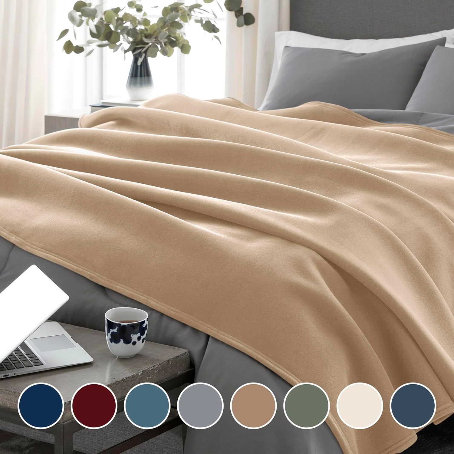 Vellux Original Doppeldecke, hellbraun Bettdecken und Steppdecken Naty Shop