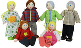 Hape E3401 Vier-Jahreszeiten-Haus, möbliert und E3500 – Puppenfamilie, helle Haut