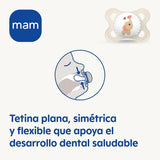 MAM Clip It Schnuller! Broach & Original S226 Skinsoft™ Silikon, ultraweich, für Babys ab 0+ Monaten