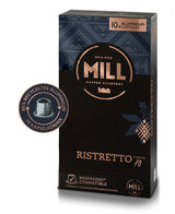 Kaffeekapseln Ristretto, 100 Kapseln für Kapselmaschinen (10x10), 80 % recyceltes Aluminium im Kapselkörper