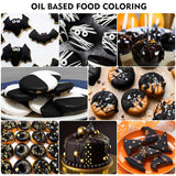 Fettlösliche Lebensmittelfarbe Für Schokolade - 60Ml Ölbasis Lebensmittelfarben Für Fondant, Torten Dekoration, Backen - Flüssige Lebensmittelfarbe Für Kakaobutter, Buttercreme, Kuchen (Schwarz) Naty Shop