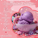 Gel-Lebensmittelfarbe – HXDZFX 2×30 ml, zuckerfreie Lebensmittelfarbe, hochkonzentriert, zum Dekorieren von Kuchen, weißem Fondant, Makronen, Keksen, Backen, Ostereiern, Schleim (Traubenviolett)