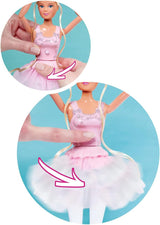 Simba 105733603 - Steffi Love Dancing Ballerina, Steffi als Ballerina-Puppe mit Tierfreund und drehbarem Rock, Spielpuppe 29 cm, ab 3 Jahren