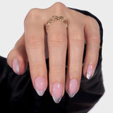 Btartbox Kurze quadratische künstliche Nägel, Babyboomer, zum Aufkleben, weiß, Farbverlauf, rosa, künstliche Nägel, kurze künstliche Nägel mit Nagelkleber, 30 Stück, quadratische künstliche Nägel