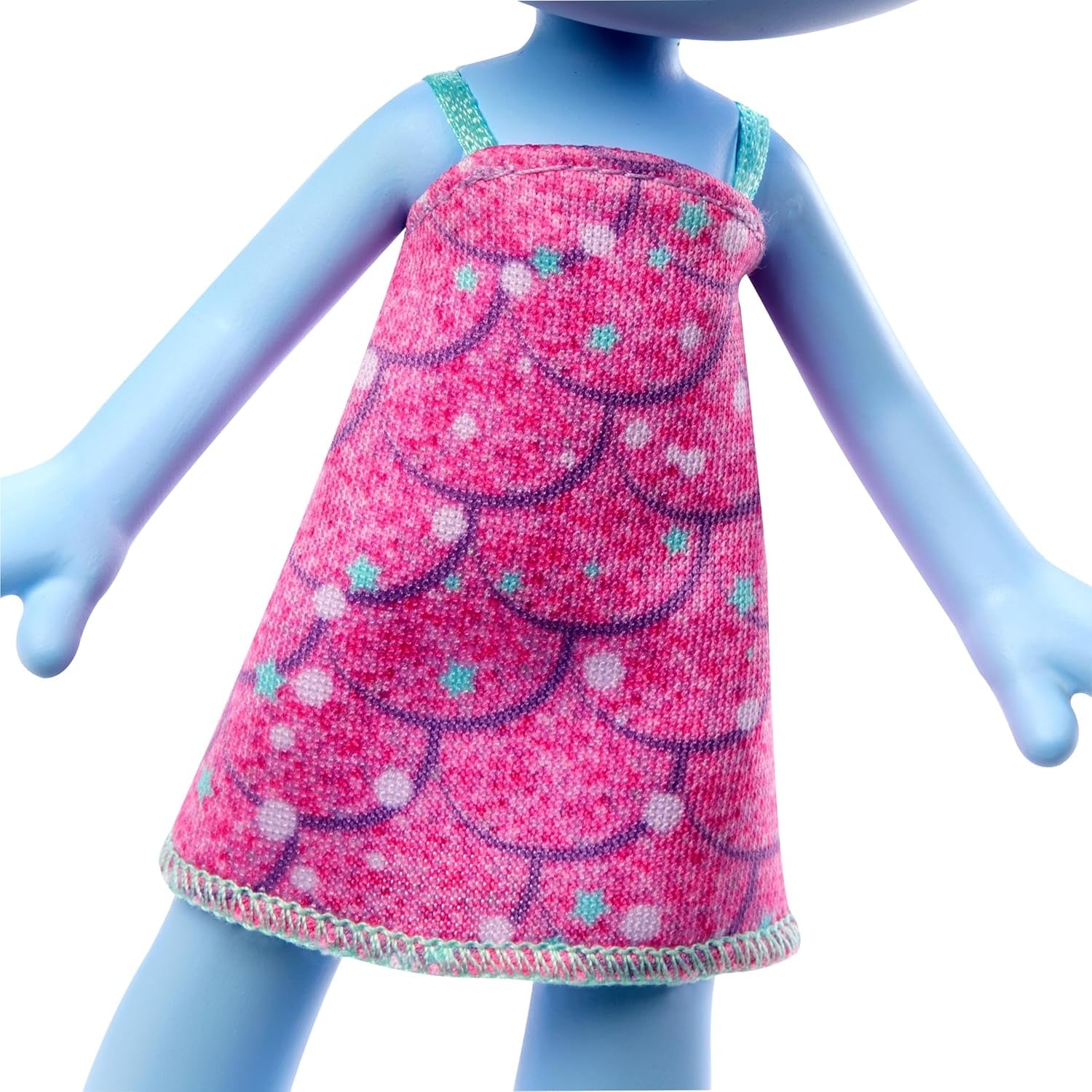 Mattel DREAMWORKS TROLLS United We Stand – Chenille Hairy Surprises Puppe mit glitzerndem blauem Haar, lila Stirnband, ab 3 Jahren, HNF15