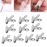 10 Stück Nagelclips, Metallclip, Nagelverlängerungsclip, Nagelkunst-Werkzeug, Fiberglas-Fixierer, Nagelkunst-Zubehör, langlebig, praktische Ausrüstung, Heim-DIY-Salon