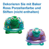 Baker Ross FX594 Schildkröten-Keramik-Pflanzgefäße – 2er-Pack, bemalen Sie Ihr eigenes Pflanzgefäß