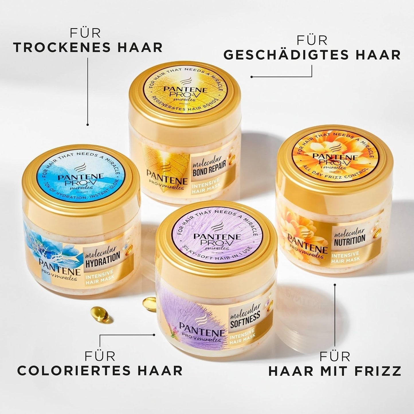 Pantene Pro-V Deep Hydration Intensiv-Haarmaske mit Biotin 300 ml. Pro-V Miracles Intensivpflege für trockenes Haar. Weicheres Haar nach der ersten Anwendung. Geeignet für den täglichen Gebrauch. Naty Shop Haarmaske
