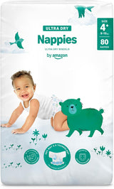 Amazon Ultra Dry Windeln, Größe 1 (2–5 kg) – Monatsbox, Weiß, 96 Stück (2 Packungen à 48 Stück) (ehemals Marke Mama Bear, identisches Produkt)