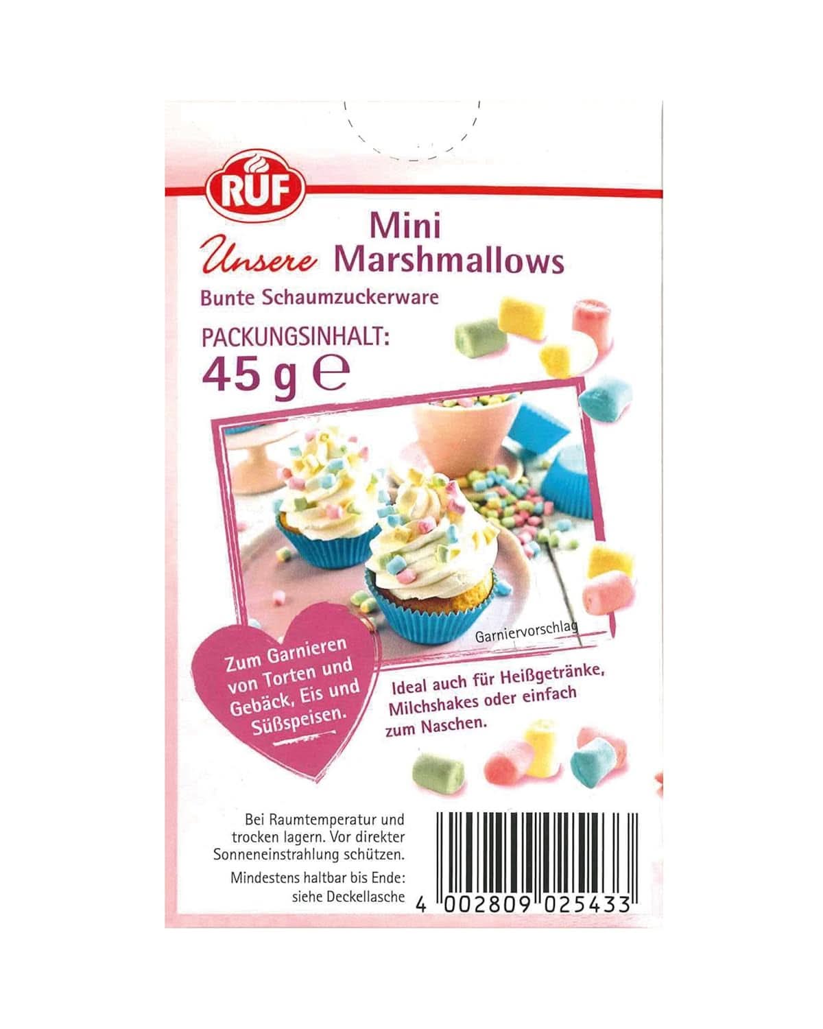 RUF Mini Marshmallows, Pastellfarben, 45 Gramm Naty Shop