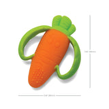 Infantino Lil' Nibbles, Beißring aus strukturiertem Silikon, BPA-freies Baby-Beißspielzeug, weich, leicht zu halten, sensorische Stimulation für Kleinkinder, Karotte