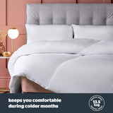 Silentnight Hotel Collection Steppdecke für Doppelbetten, 13,5 TOG, weiß, Mikrofaser, weiß, Einzelbett 135 x 200 cm Steppdecken und Steppdecken Naty Shop