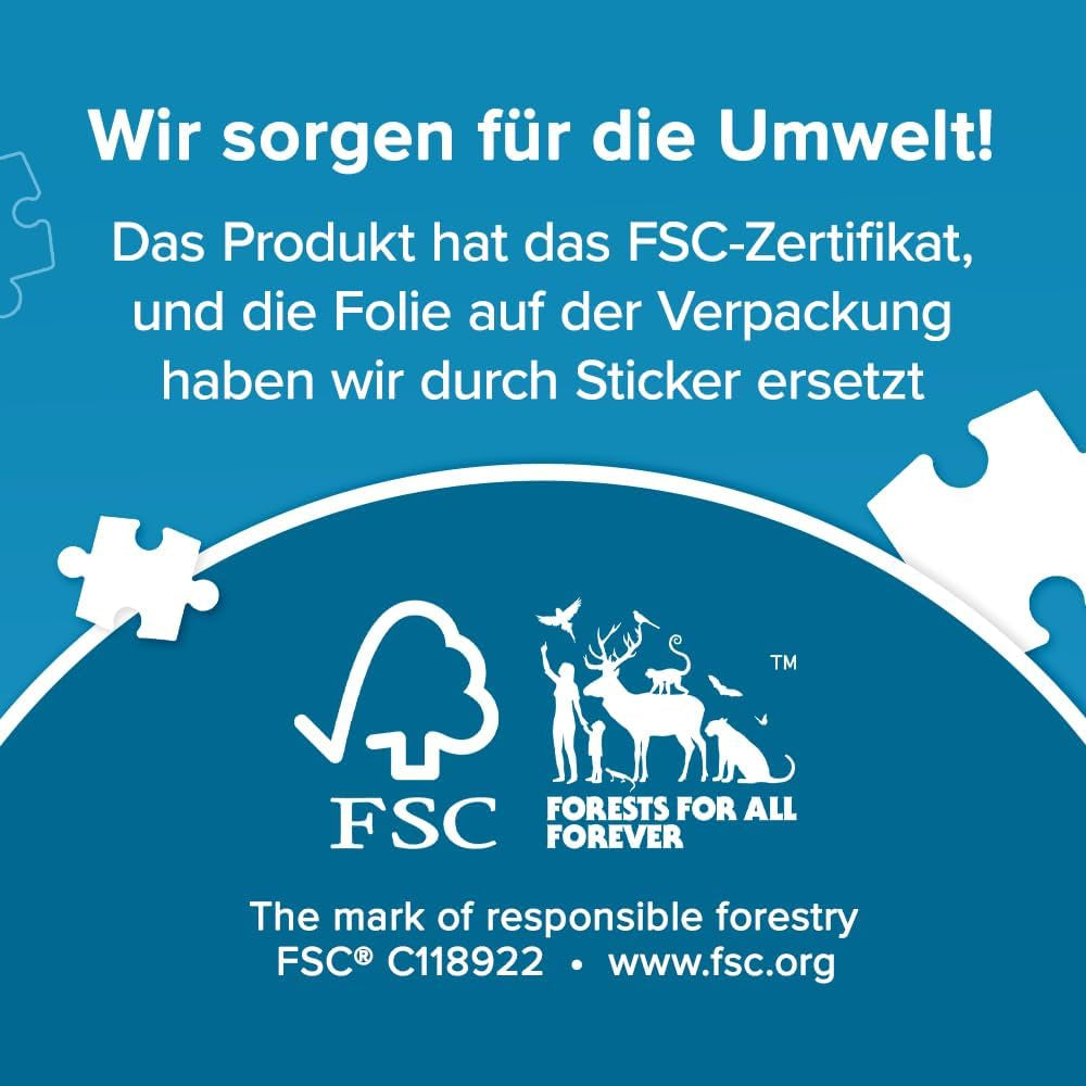 Trefl - Easypiece Puzzle: Briefmarken - 300 Teile - Große Teile, Einfaches Puzzle, Für Erwachsene und Kinder ab 10 Jahren Puzzle Naty Shop