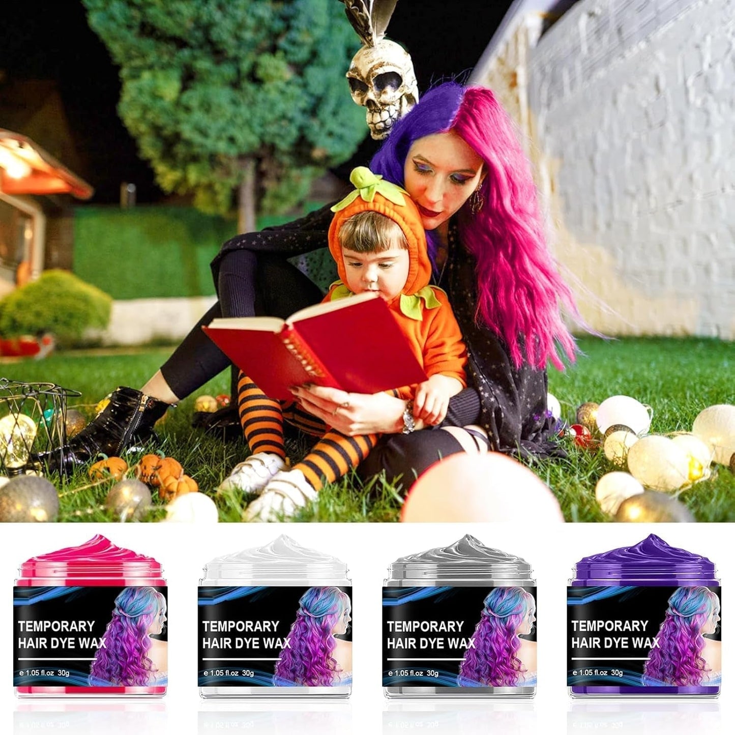 Halloween Temporäre Haarfarbe 4 Farben Haarfarbe Wachs Styling Haarfarbe Für Männer Frauen Halloween Cosplay Party Haarfarbe Naty Shop