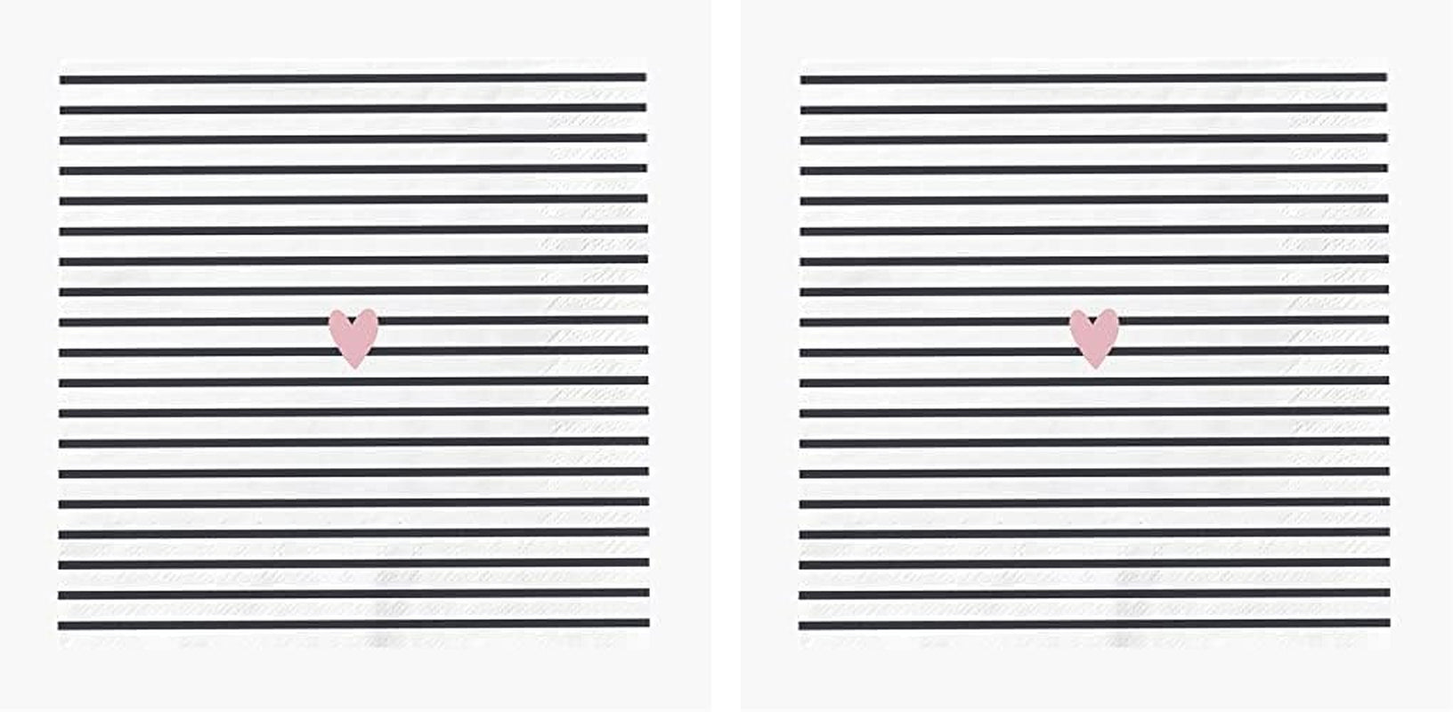Grafik Werkstatt Servietten mit Spruch, 20 Stück, 25 cm x 25 cm, schwarz-weißes Herz (2er-Pack)
