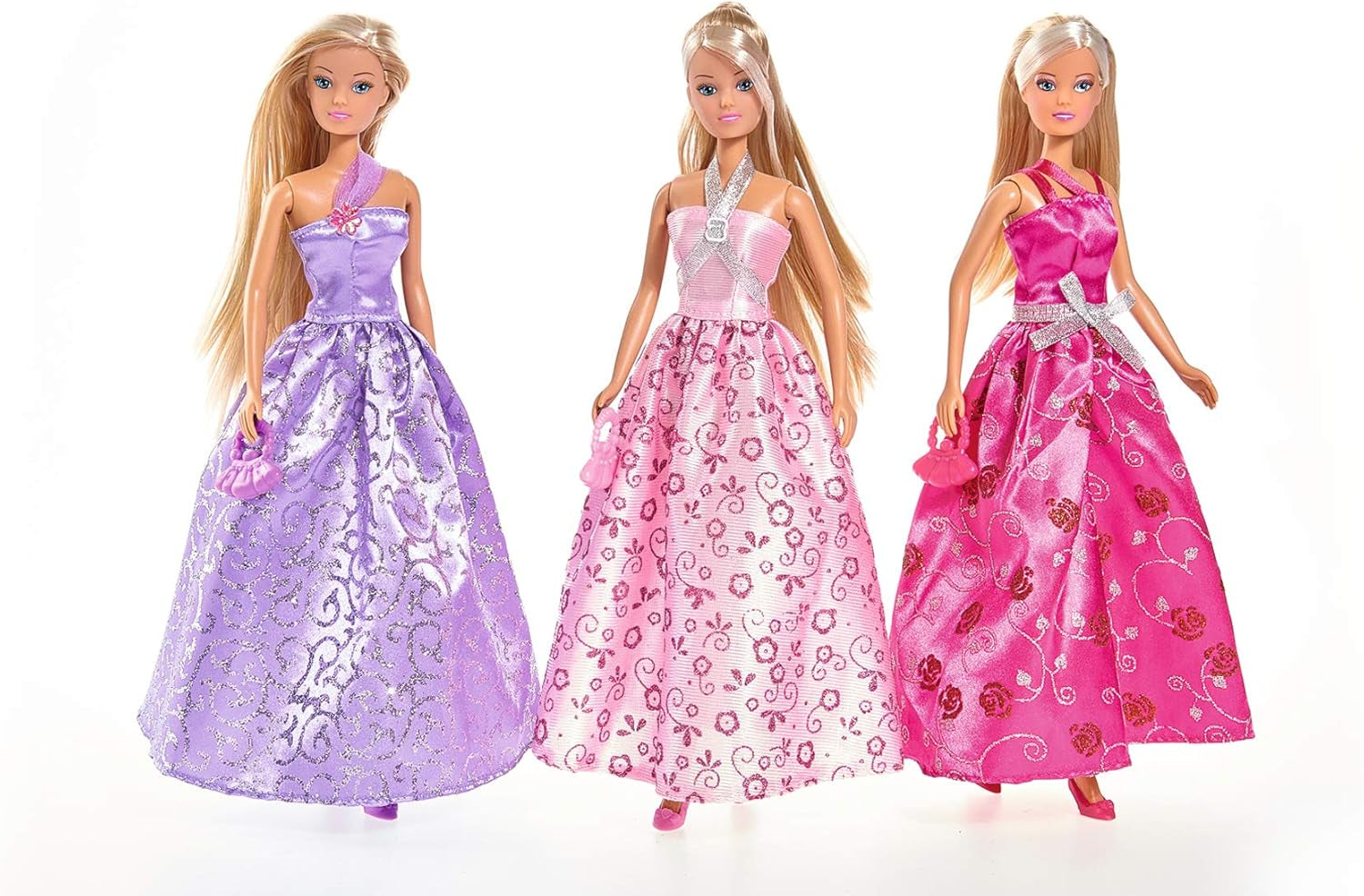 Simba 105723369 – Steffi Love Glamour / Puppenkleidungsset / 3 verschiedene Artikel / Nur ein Artikel ist im Lieferumfang enthalten / Ballkleid für alle 29-cm-Puppen / Puppe nicht im Lieferumfang enthalten
