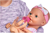 Simba 105039005 – Neugeborene Babypuppe, ab 3 Jahren, Spielpuppe mit Funktionen, kann trinken und pinkeln, 8-teilig, mit Babypuppe und Zubehör