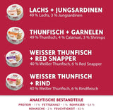 animonda Carny Adult Ocean Marine Sorte Nr. 1 (12 x 80 g), Nassfutter für ausgewachsene Katzen, Nassfutter mit zarten Fischfilets, getreide- und zuckerfreies Katzenfutter