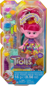Mattel DREAMWORKS TROLLS Together Strong – Hair-Tastic Queen Poppy Fashion Doll – 15+ Accessoires, Glitzerkamm, waschbares Glitzergel, ab 3 Jahren, HNF25 Naty Shop Dolls